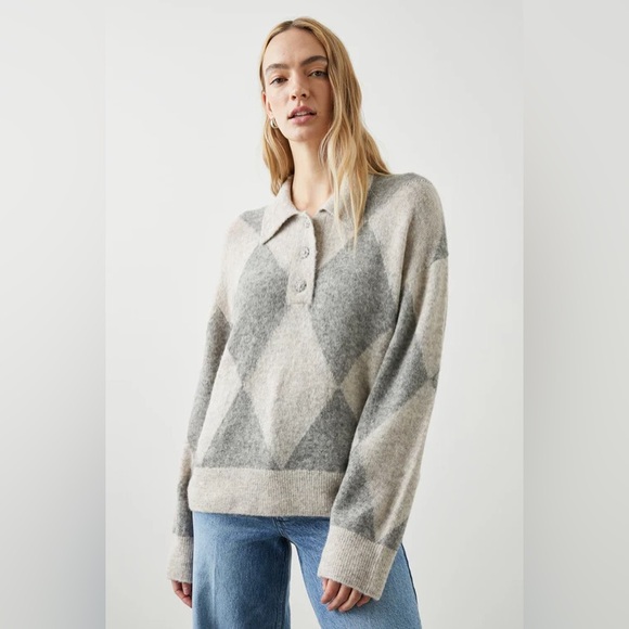 Rails Skye Argyle Polo Sweater